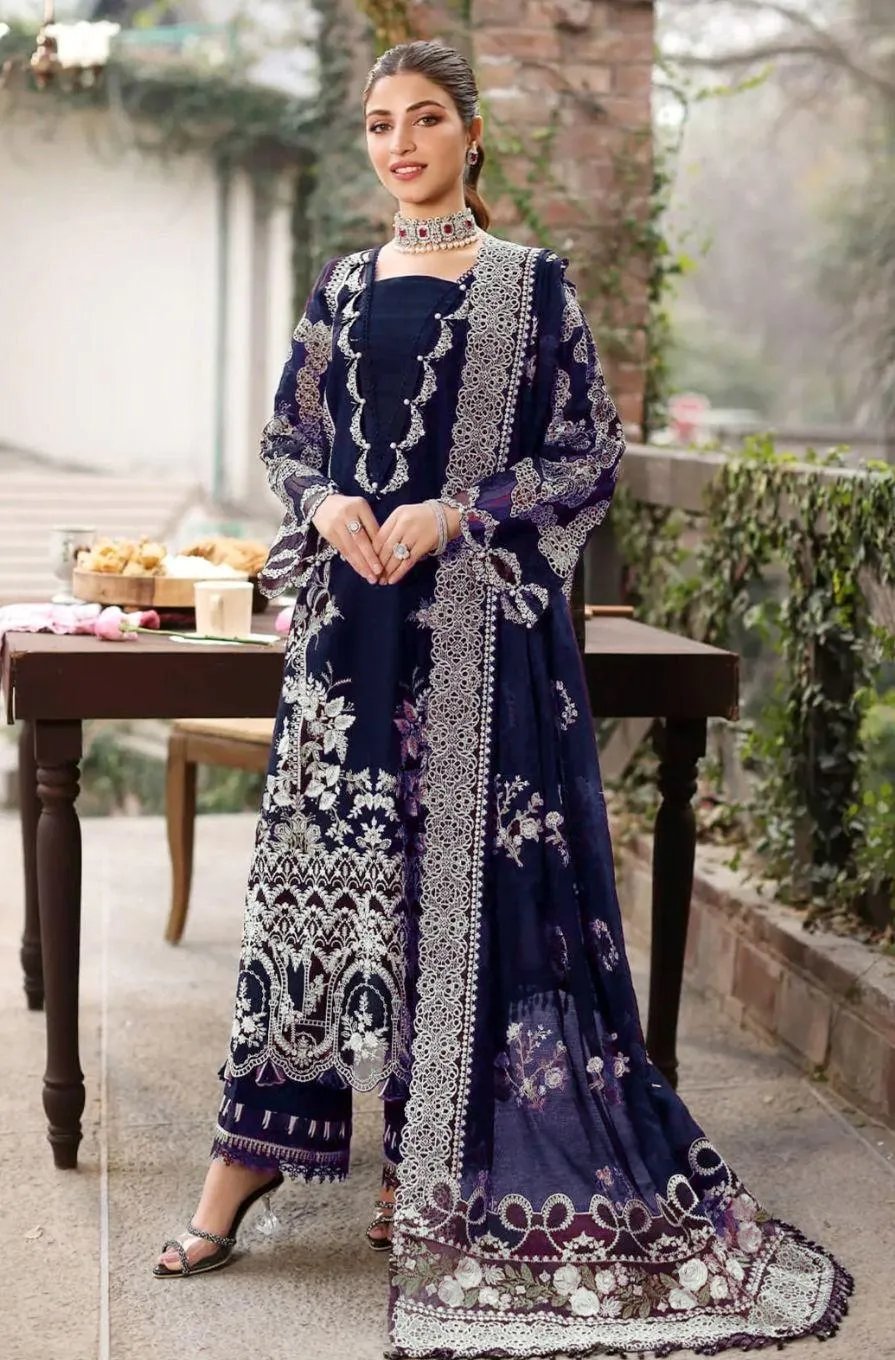 3 Piece Unstitched Embroidered Lawn Suit