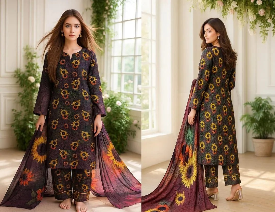 Classic Black Floral 3-Piece