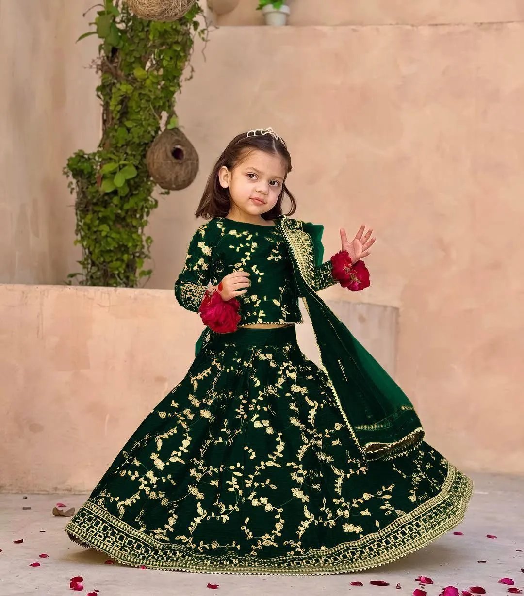 Girl's Shamoz Silk Green 2