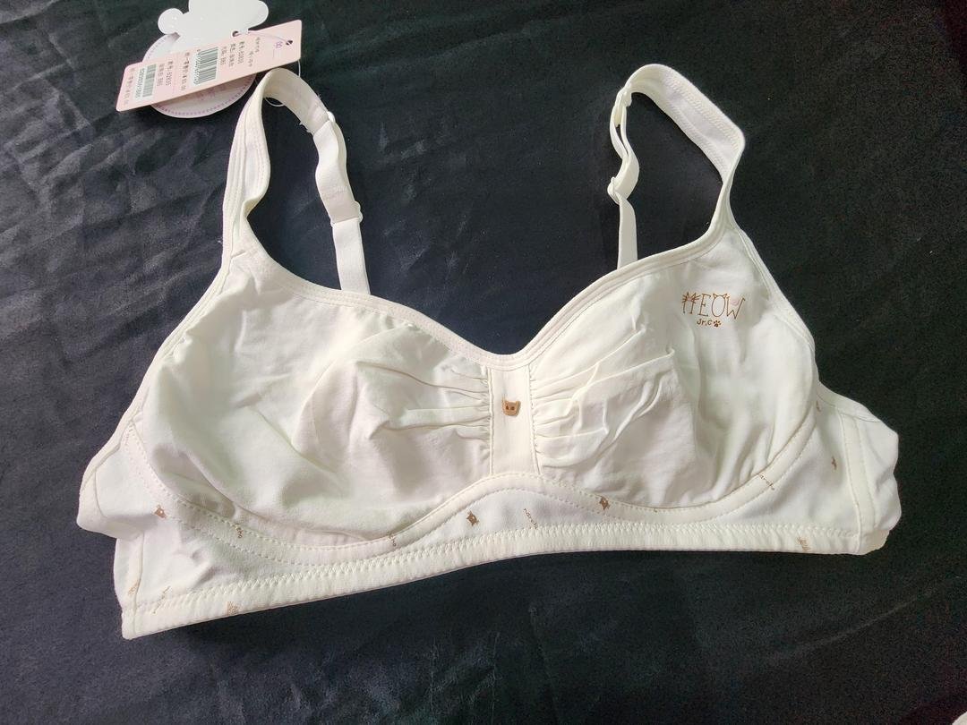 Meow Printed Cotton Bra