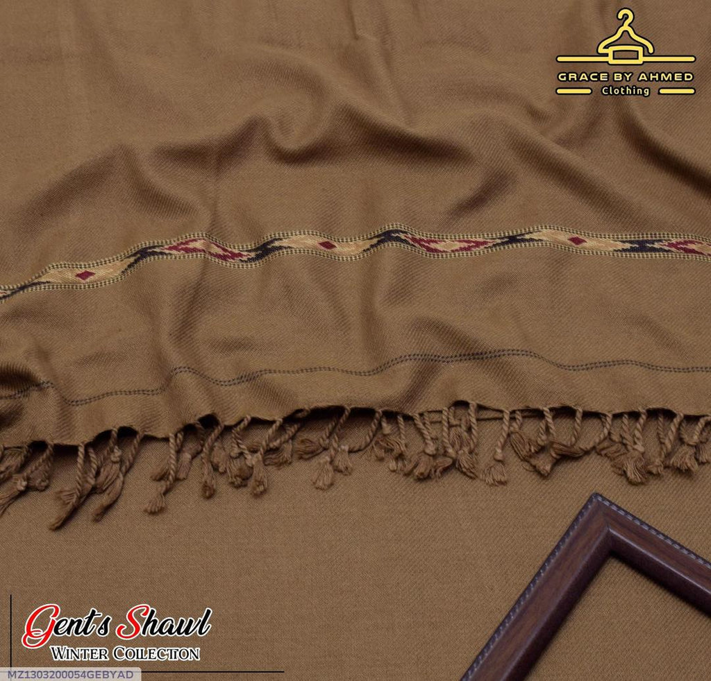 Men's Velvet Plain Shawl - Bonanza Satrangi 3 Yard Winter Collection