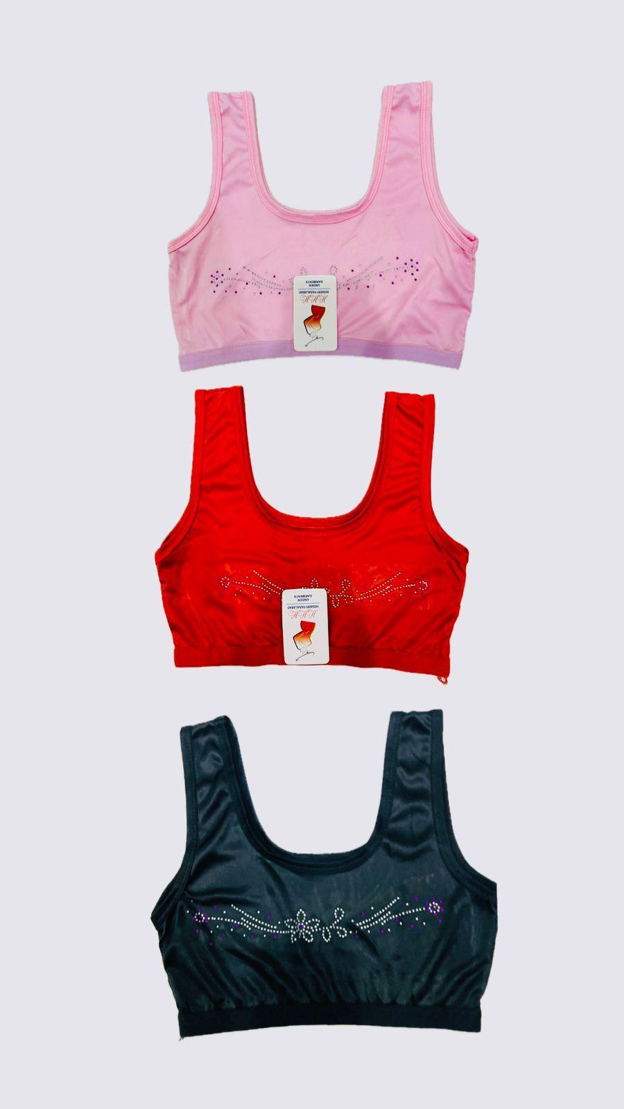 Fancy Rhinestone Sports Bra for Women – Soft Stretchable Fabric with Stone Work (Daily Comfort Wear)