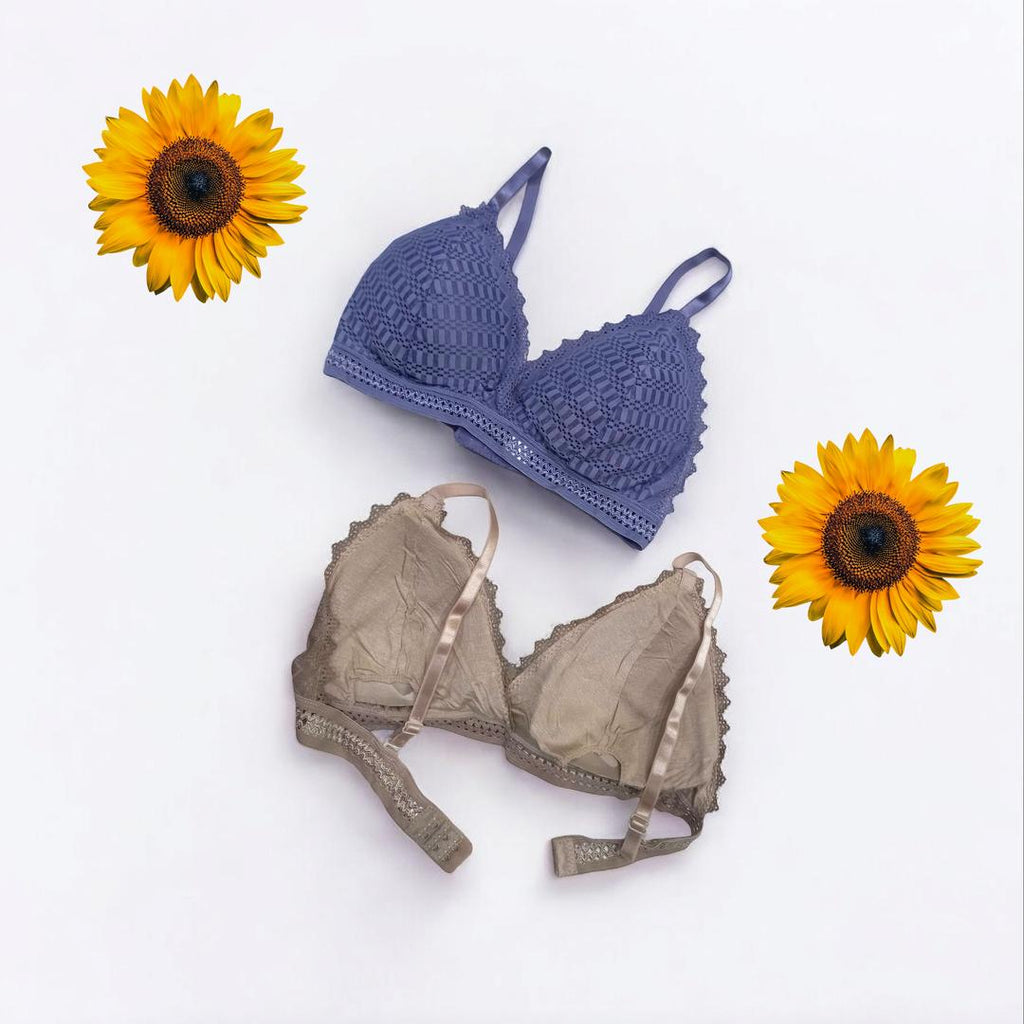 Women’s Fancy Lace Bralette – Soft Wireless Triangle Cup Bra (Comfortable & Stylish)