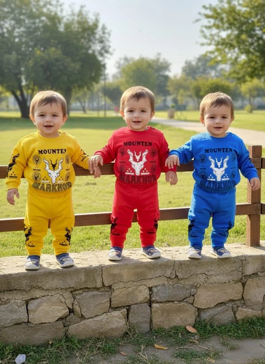 Boys Winter Tracksuit – 2 Sets (4 Pcs) | Warm Fleece | Printed | Samina Fashion