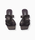 Stylish Black Cross-Strap Slippers - Comfortable Women's Footwear